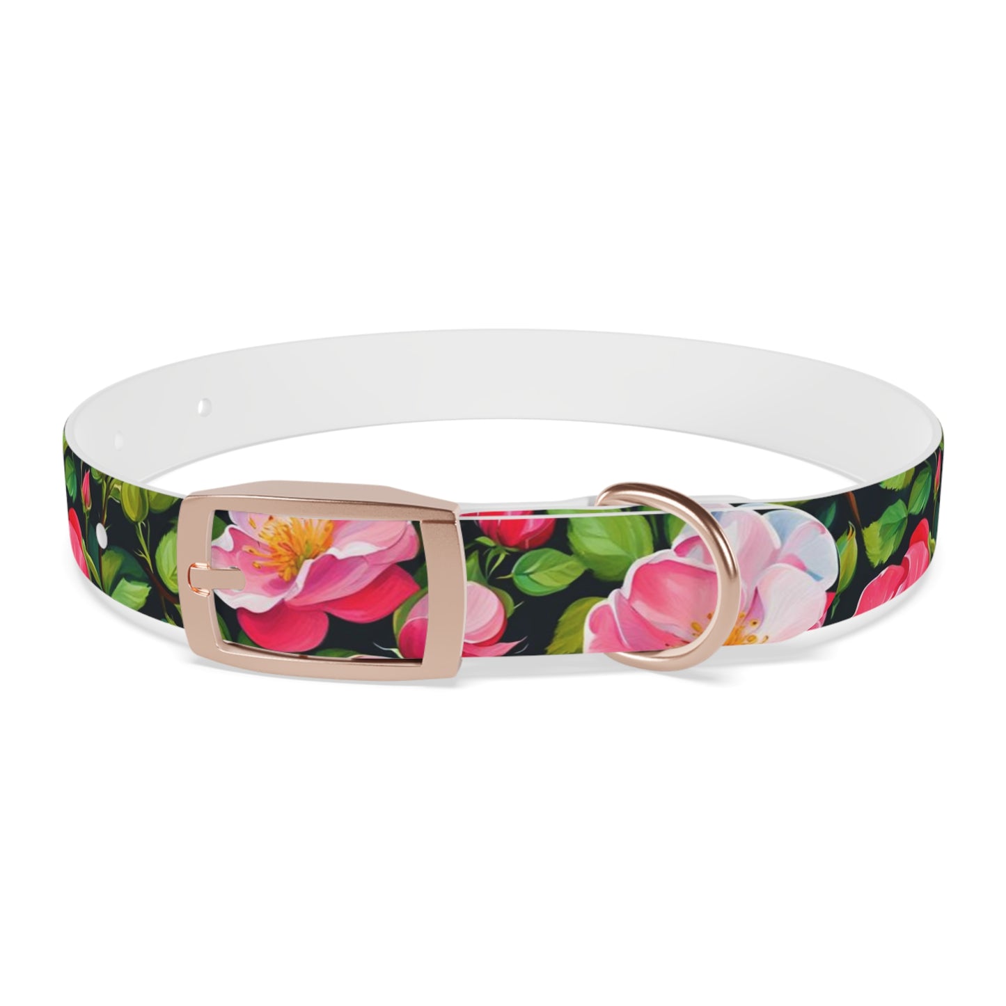 Durable Wild Roses Dog Collar Stylish and Sturdy Pet Accessories