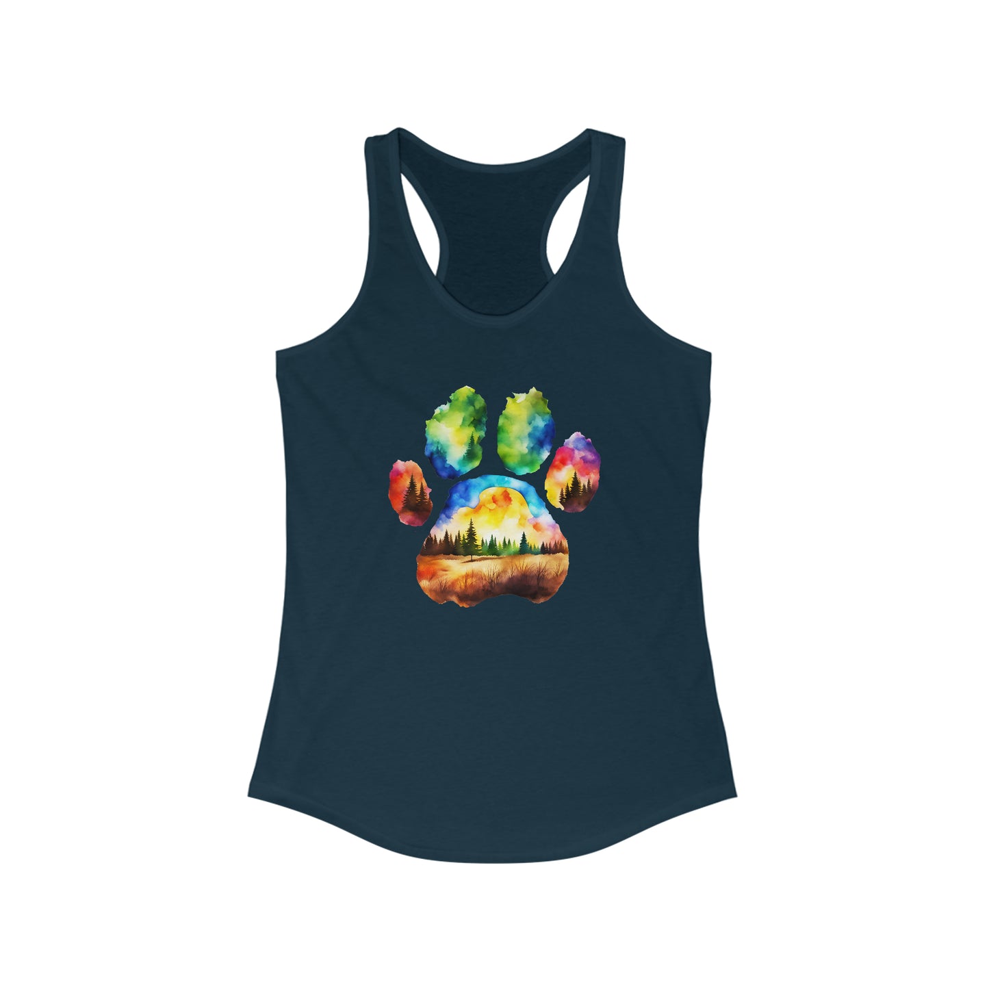 Pawsitively Adorable Women's Tank Top - Trendy Paw Print Design - Perfect Gift for Animal Lovers!