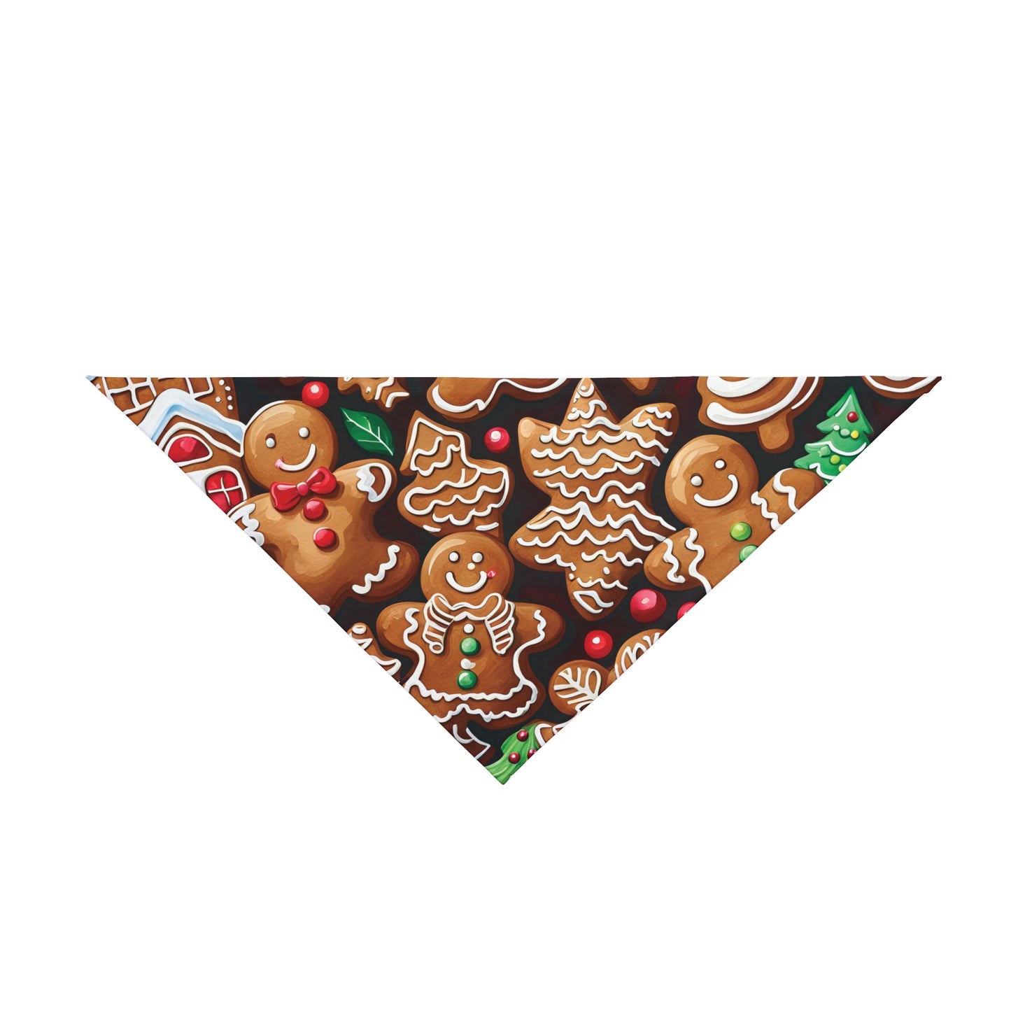 Charming Christmas Gingerbread Dog Bandana - Adorable Pet Accessory