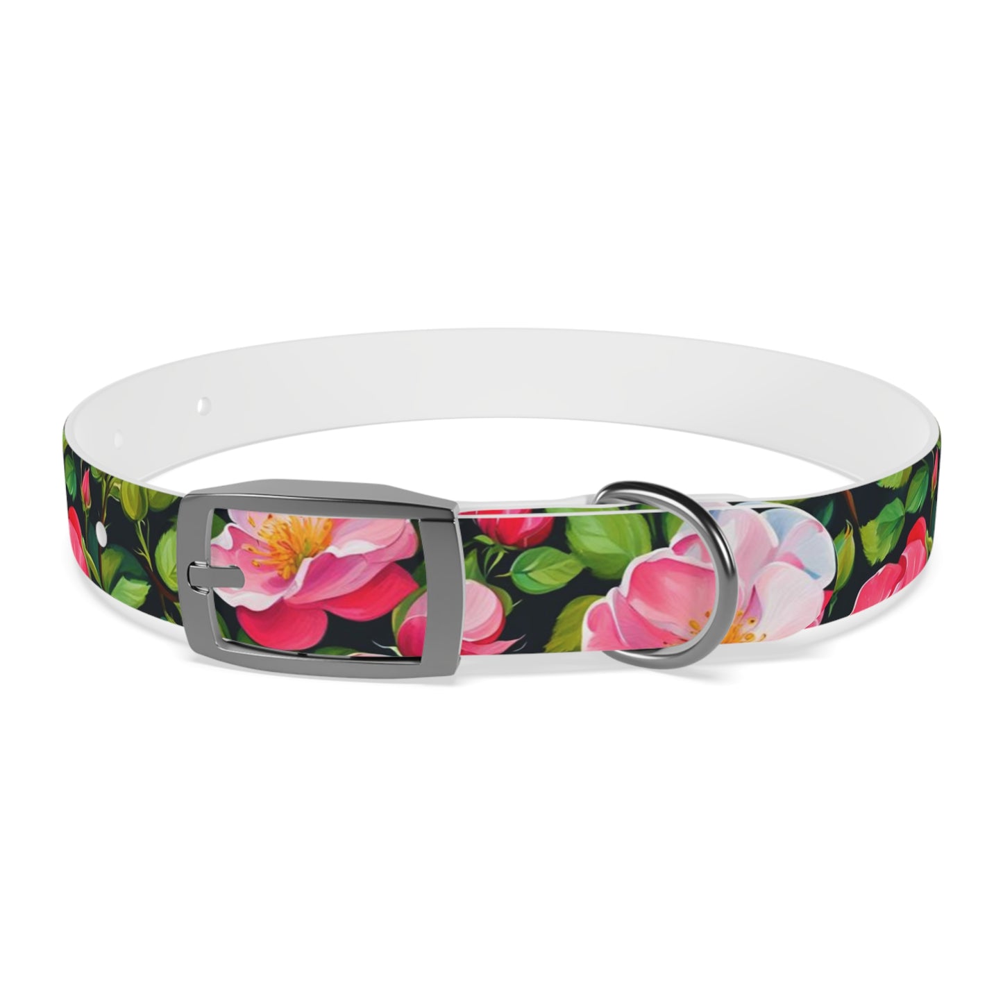 Durable Wild Roses Dog Collar Stylish and Sturdy Pet Accessories