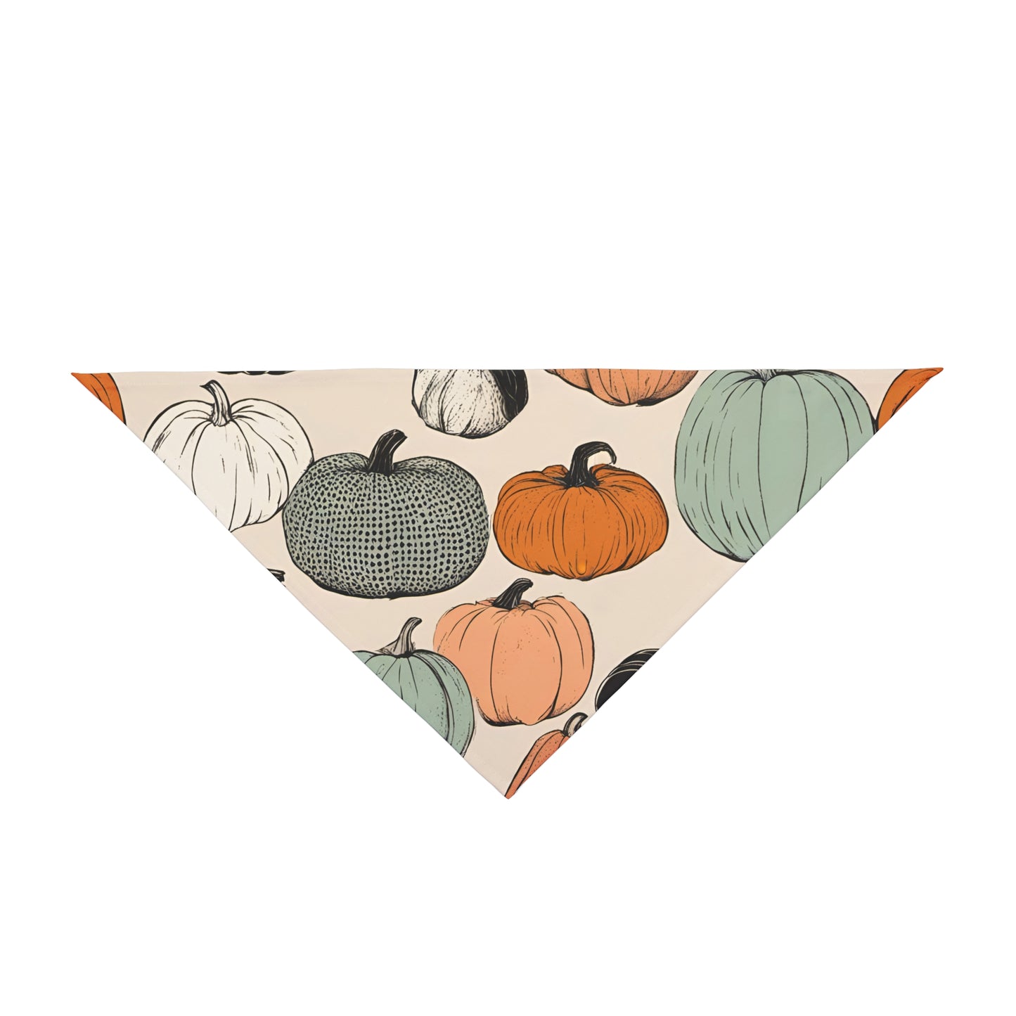 Fall Pumpkins Dog Bandana - Rustic Autumn Pet Accessory
