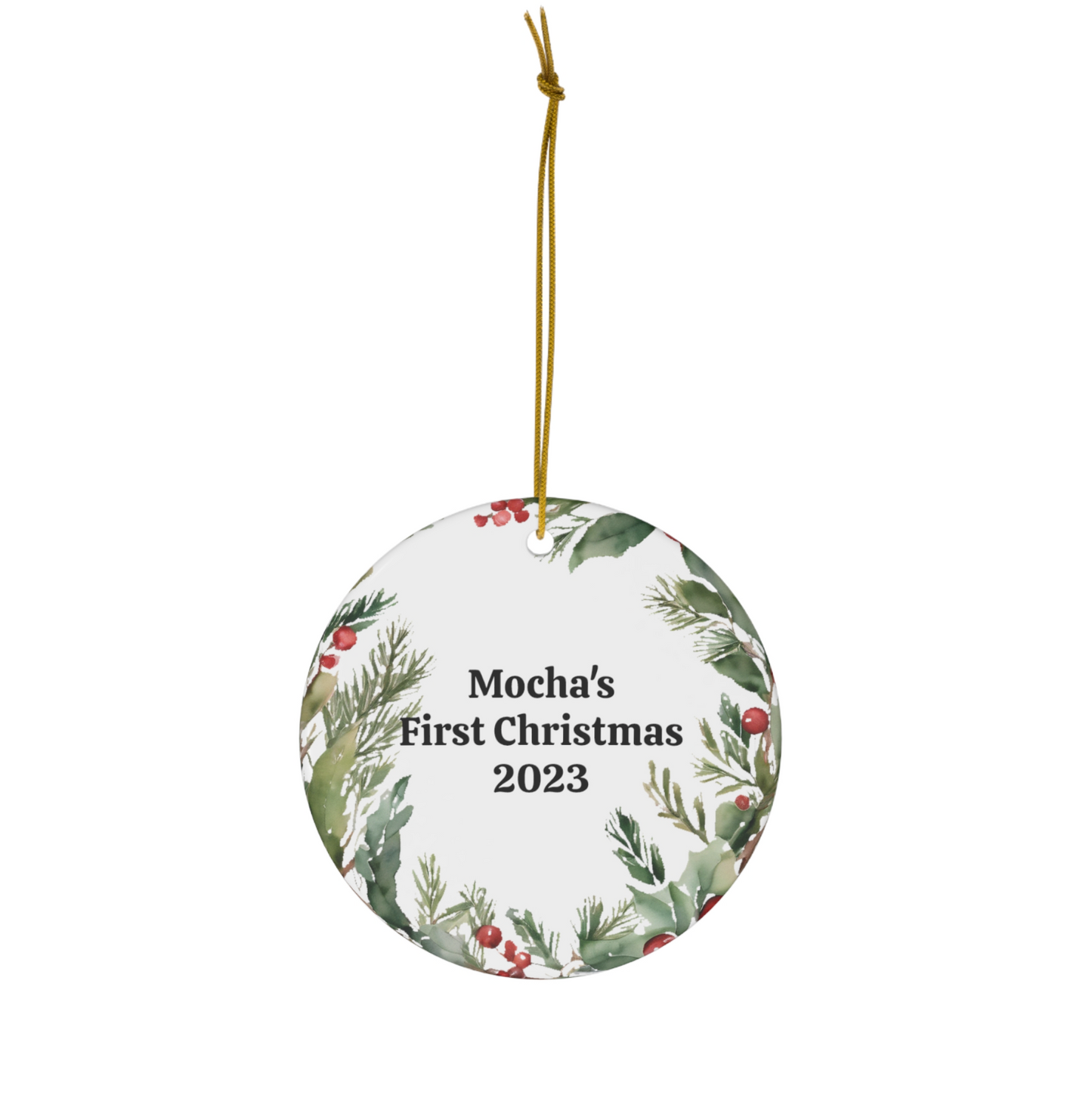 Personalized Christmas Ornament with Your Pet's Photo and Name