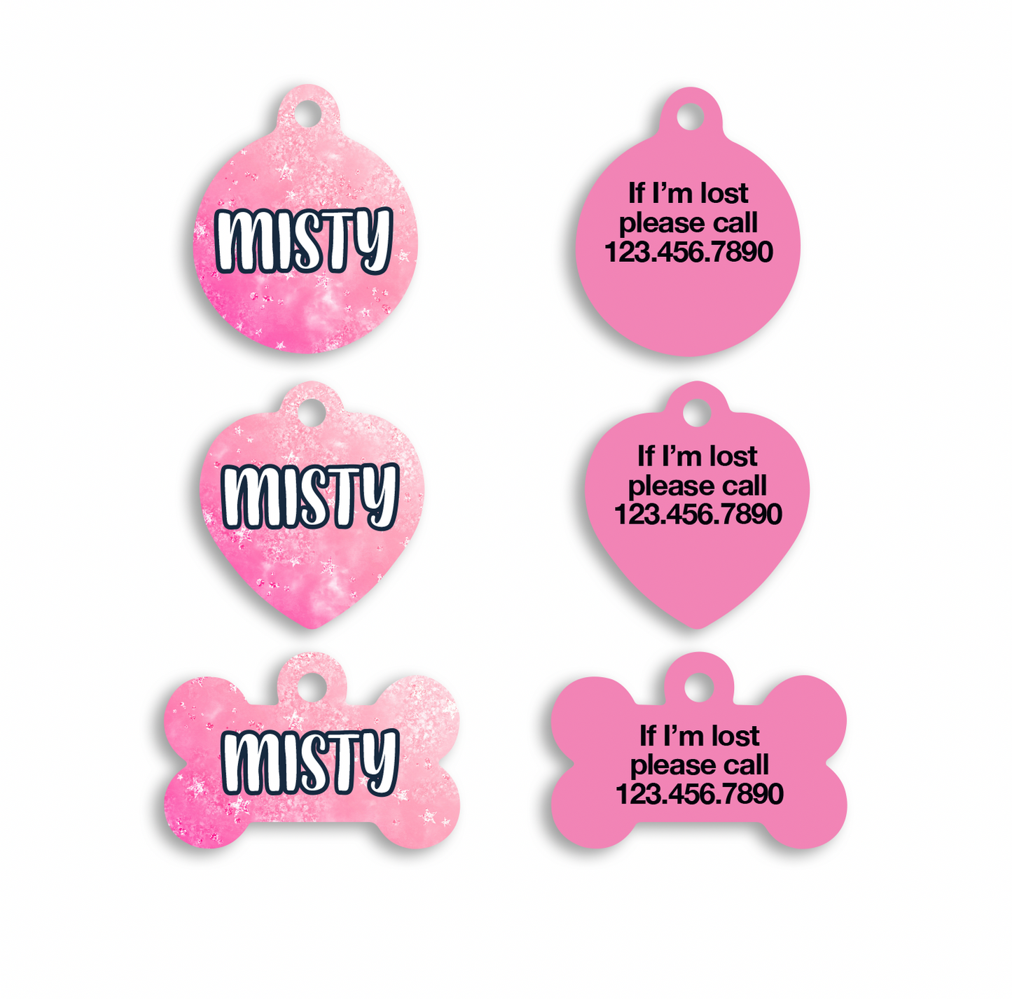 Pink Pet ID Tags