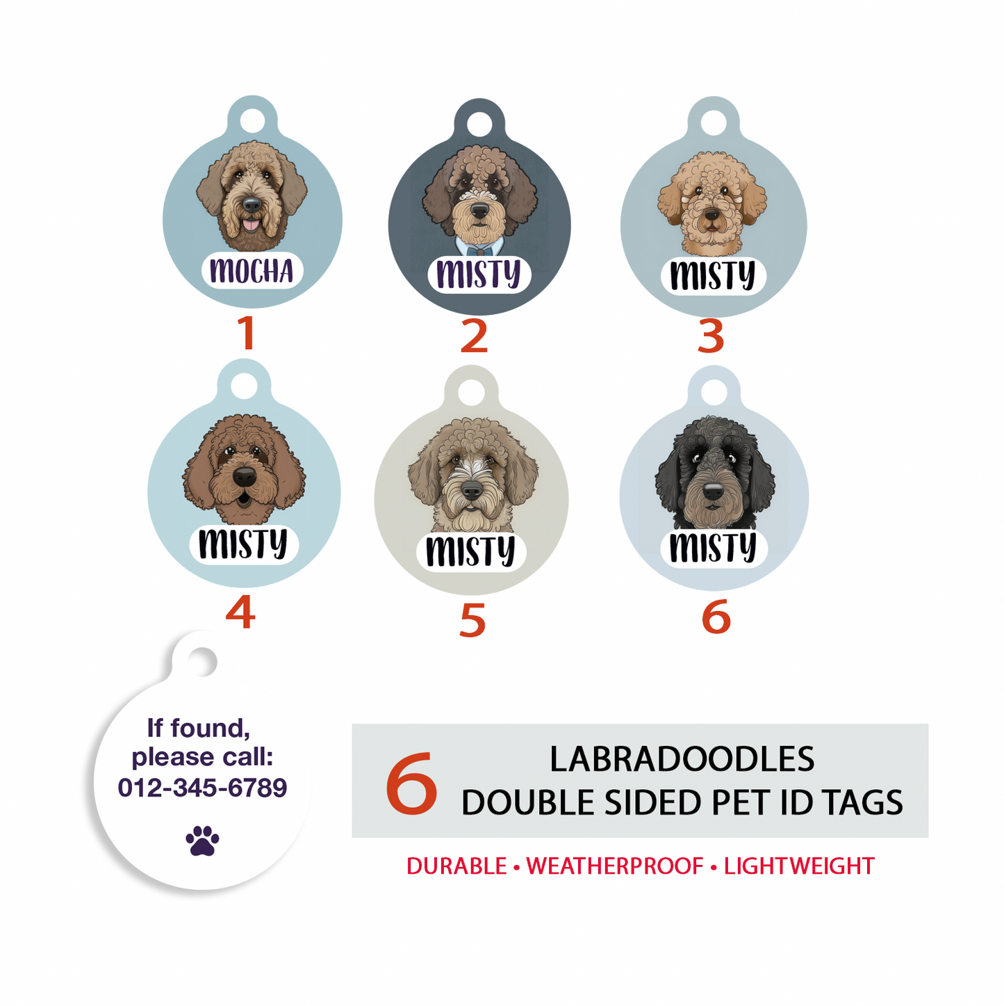 Bernedoodle Pet ID Tag