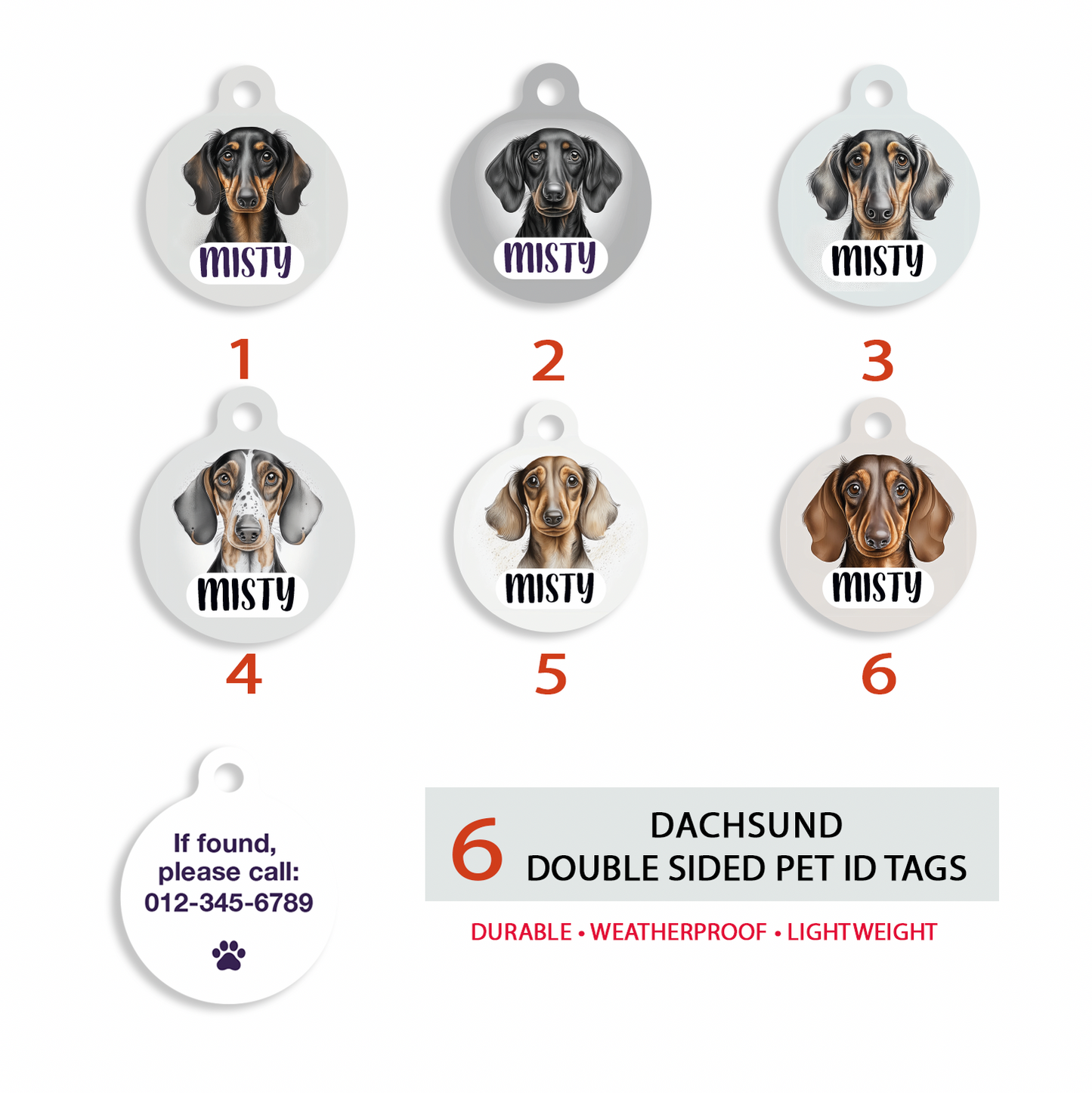 Dachshund Pet ID Tag