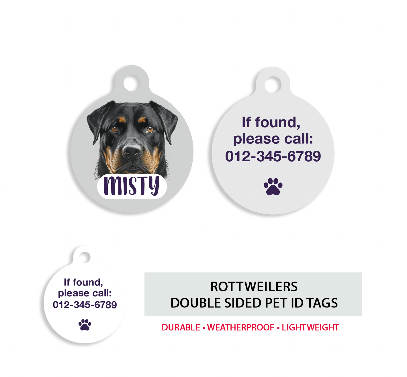 Rottweiler Pet ID Tag