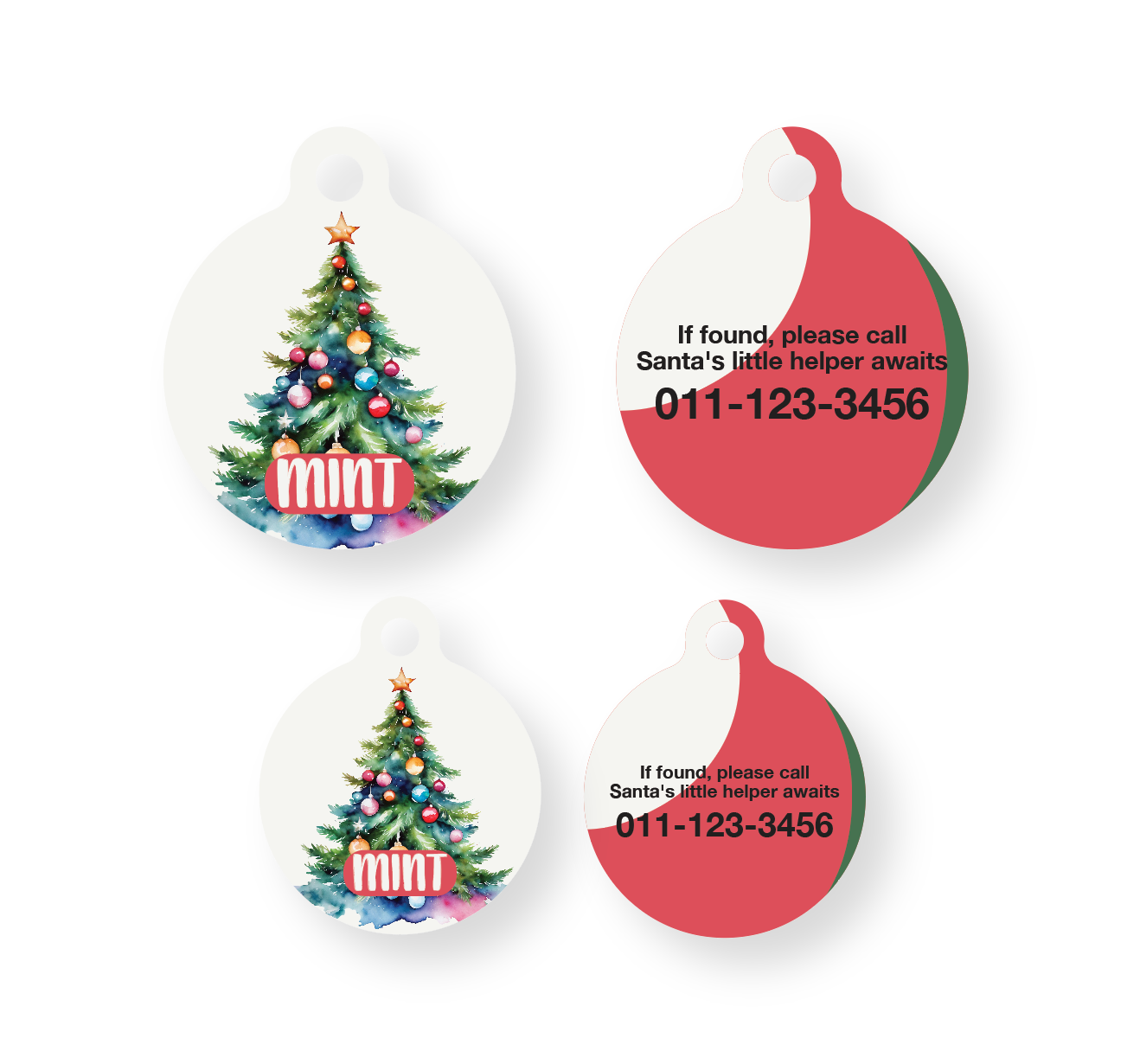 Christmas Tree Pet ID Tag