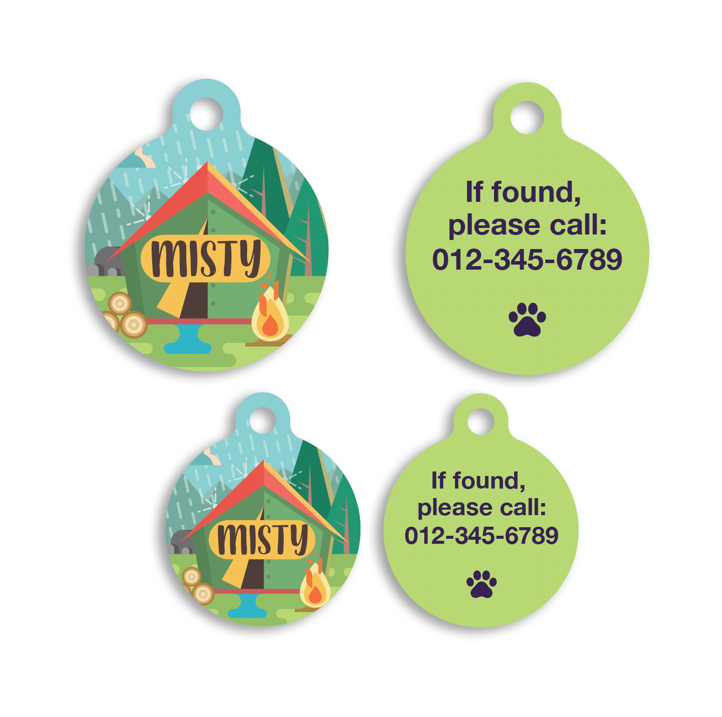 Nature Camping Pet ID Tag