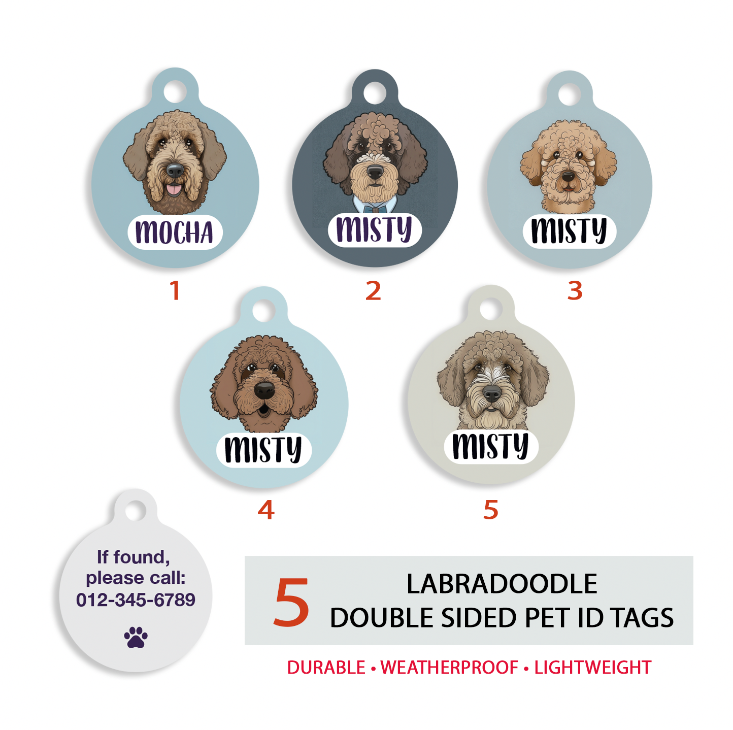 Labradoodle Pet ID Tag
