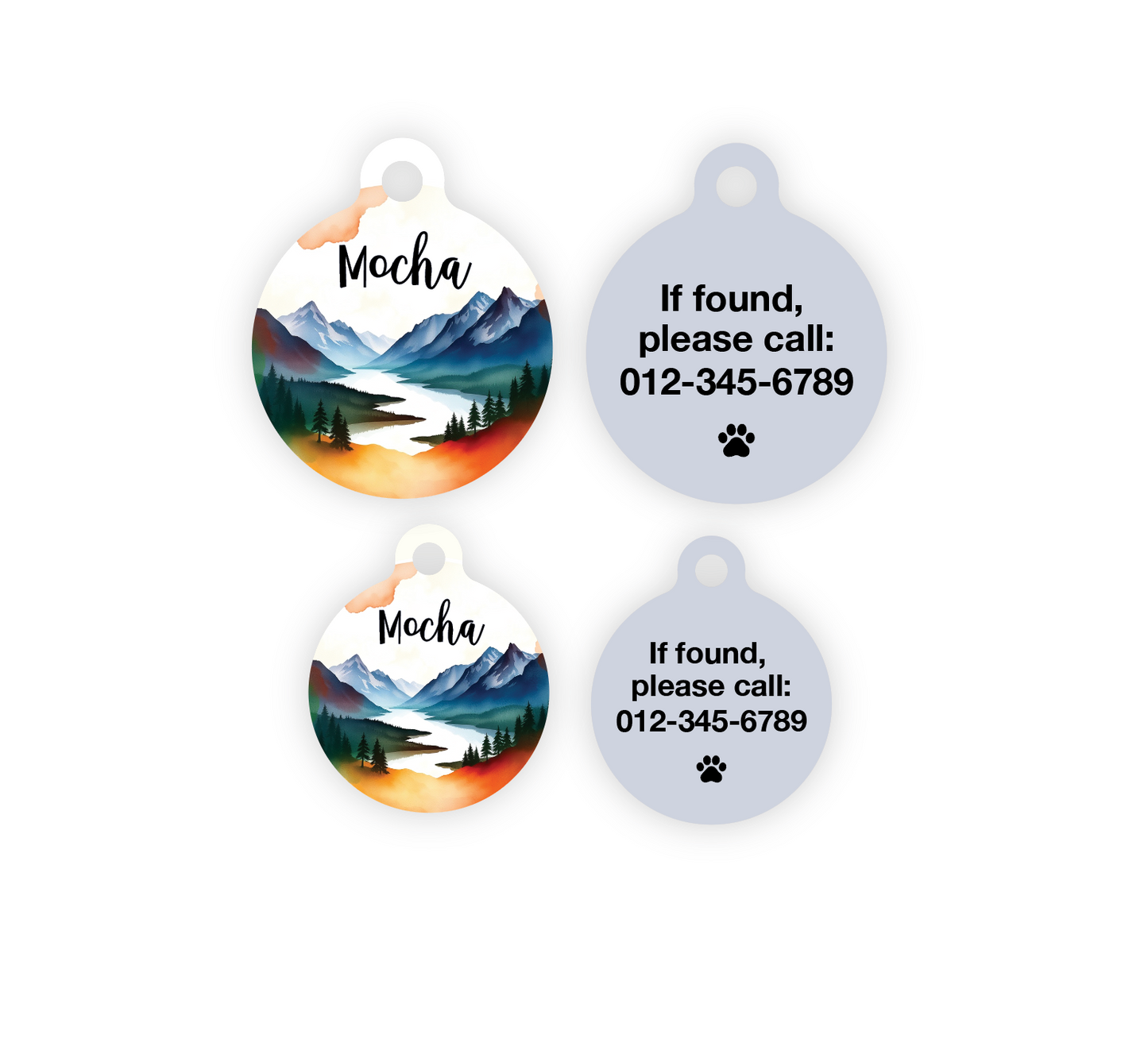 Camping Circle Pet ID Tag