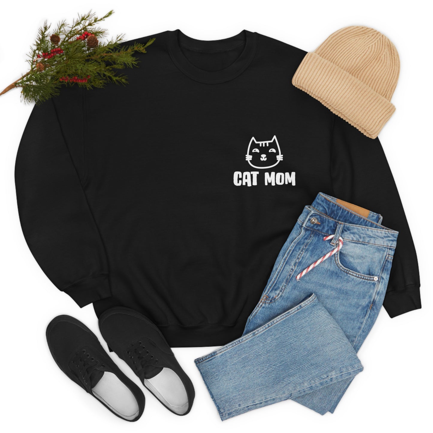 Cat Mom Unisex Heavy Blend™ Crewneck Sweatshirt