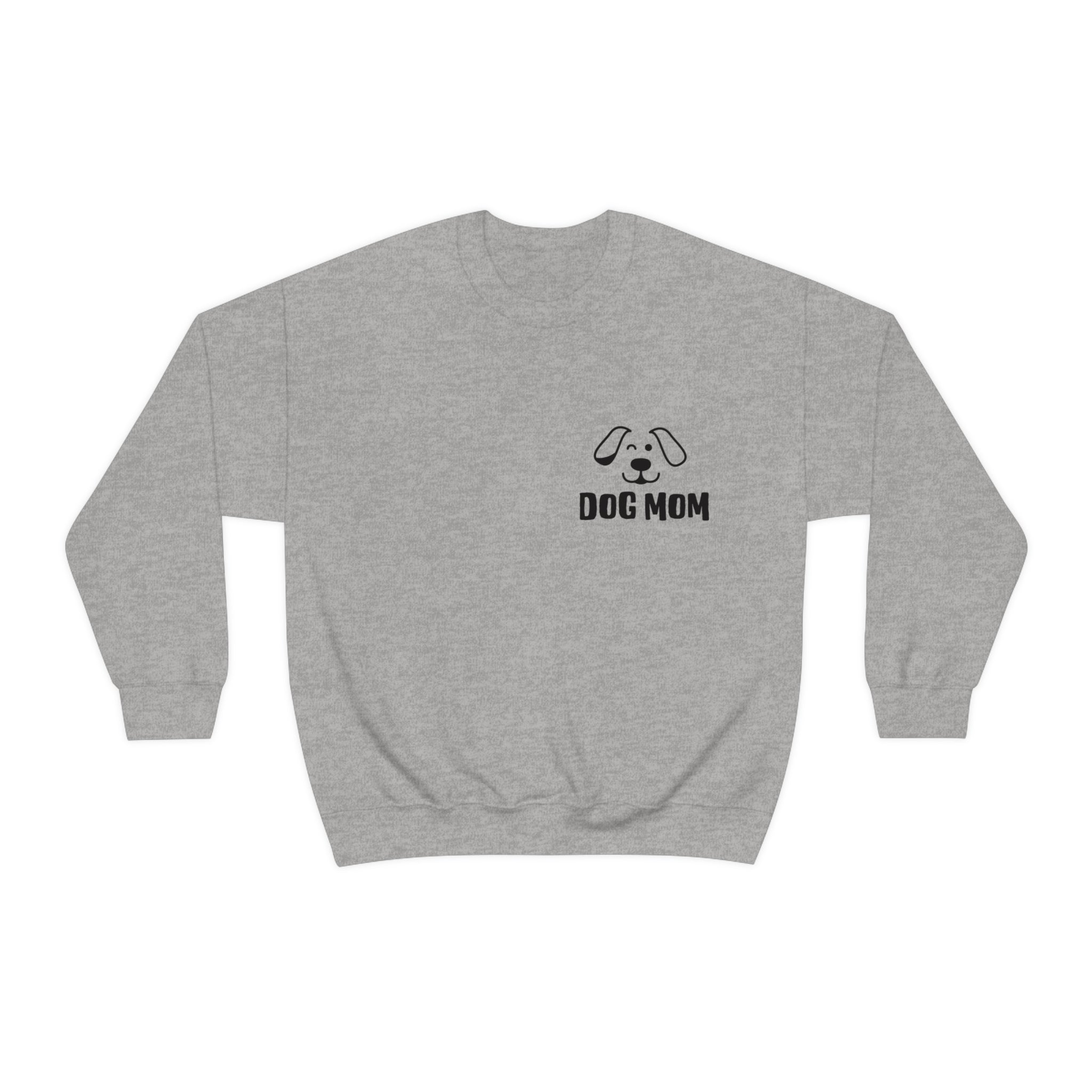 Dog Mom Unisex Heavy Blend Crewneck Sweatshirt XL Sport Grey