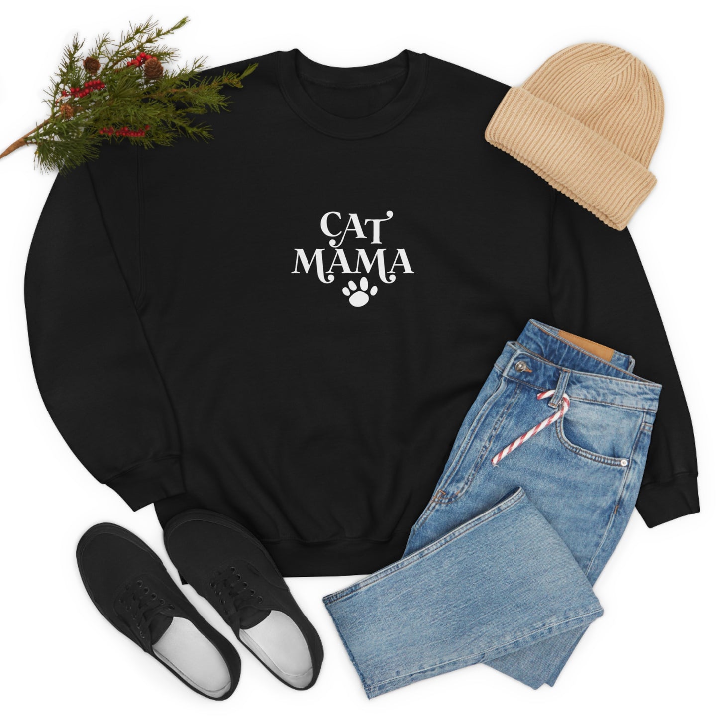 Cat Mama Unisex Heavy Blend™ Crewneck Sweatshirt