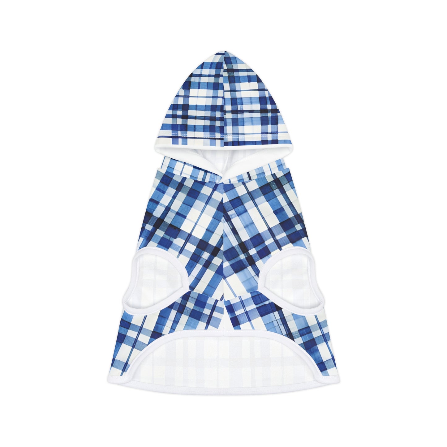 Blue Plaid Pet Hoodie