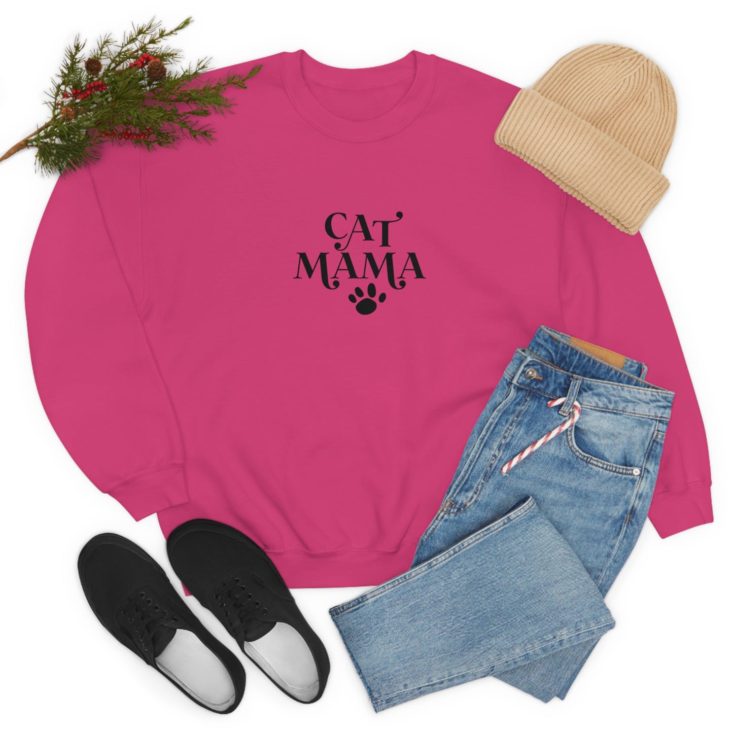 Cat Mama Unisex Heavy Blend™ Crewneck Sweatshirt