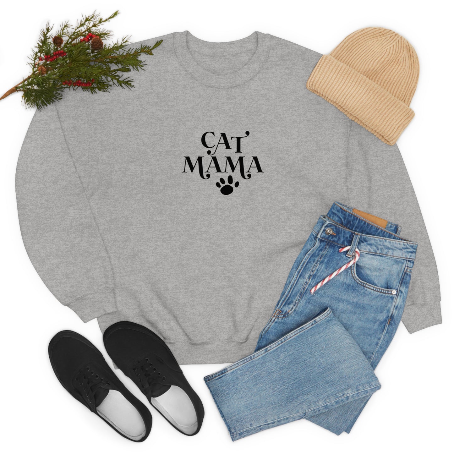 Cat Mama Unisex Heavy Blend™ Crewneck Sweatshirt