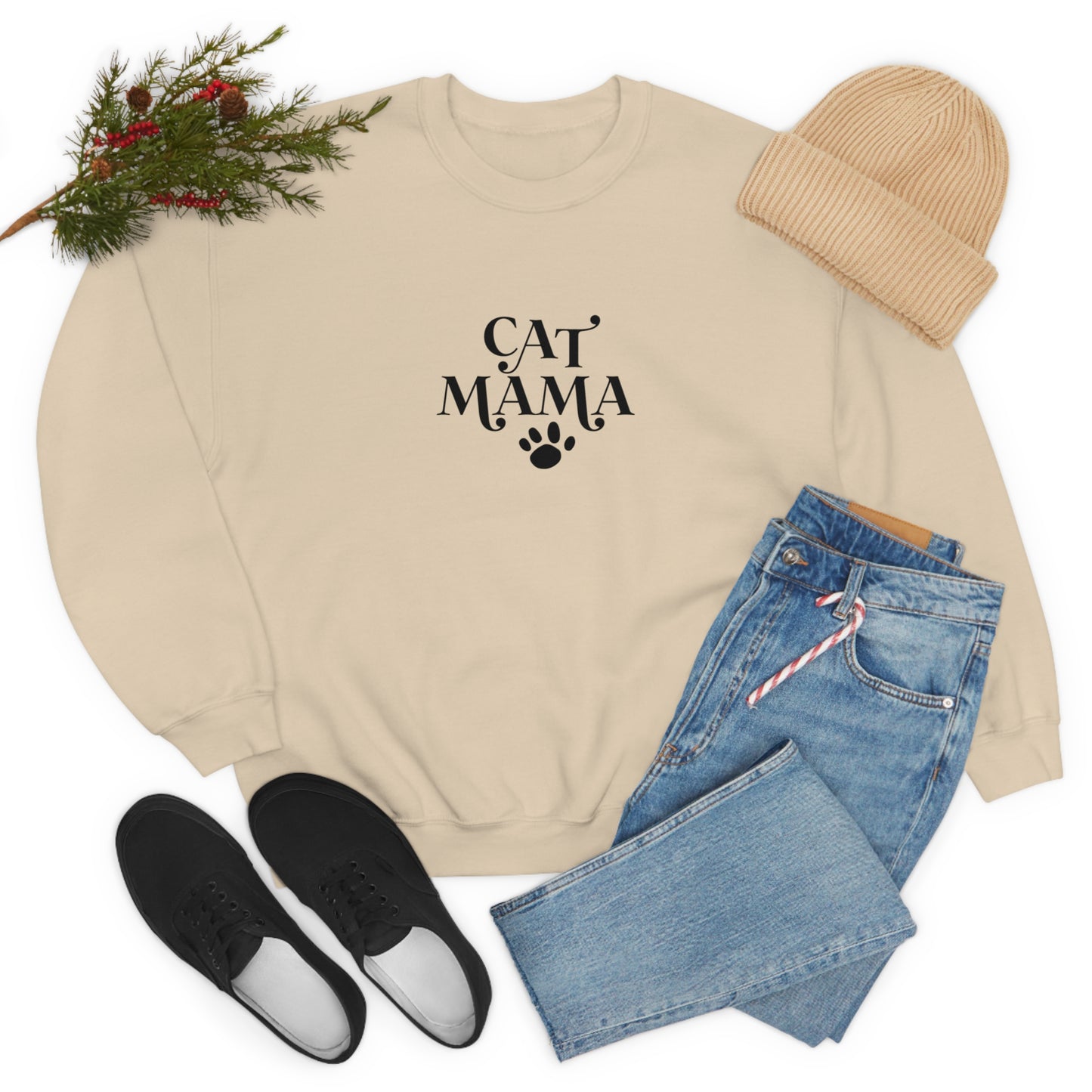 Cat Mama Unisex Heavy Blend™ Crewneck Sweatshirt