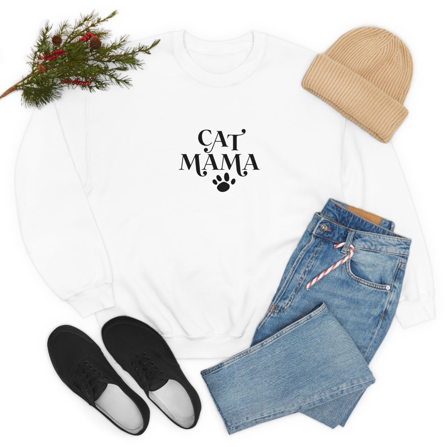 Cat Mama Unisex Heavy Blend™ Crewneck Sweatshirt