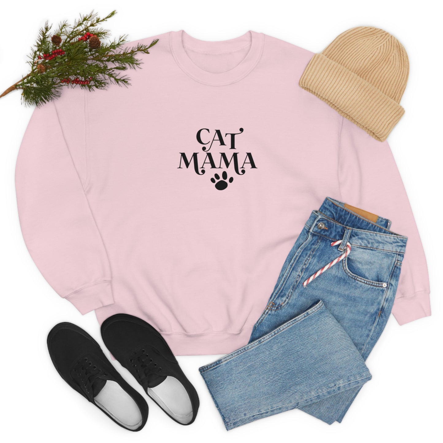 Cat Mama Unisex Heavy Blend™ Crewneck Sweatshirt