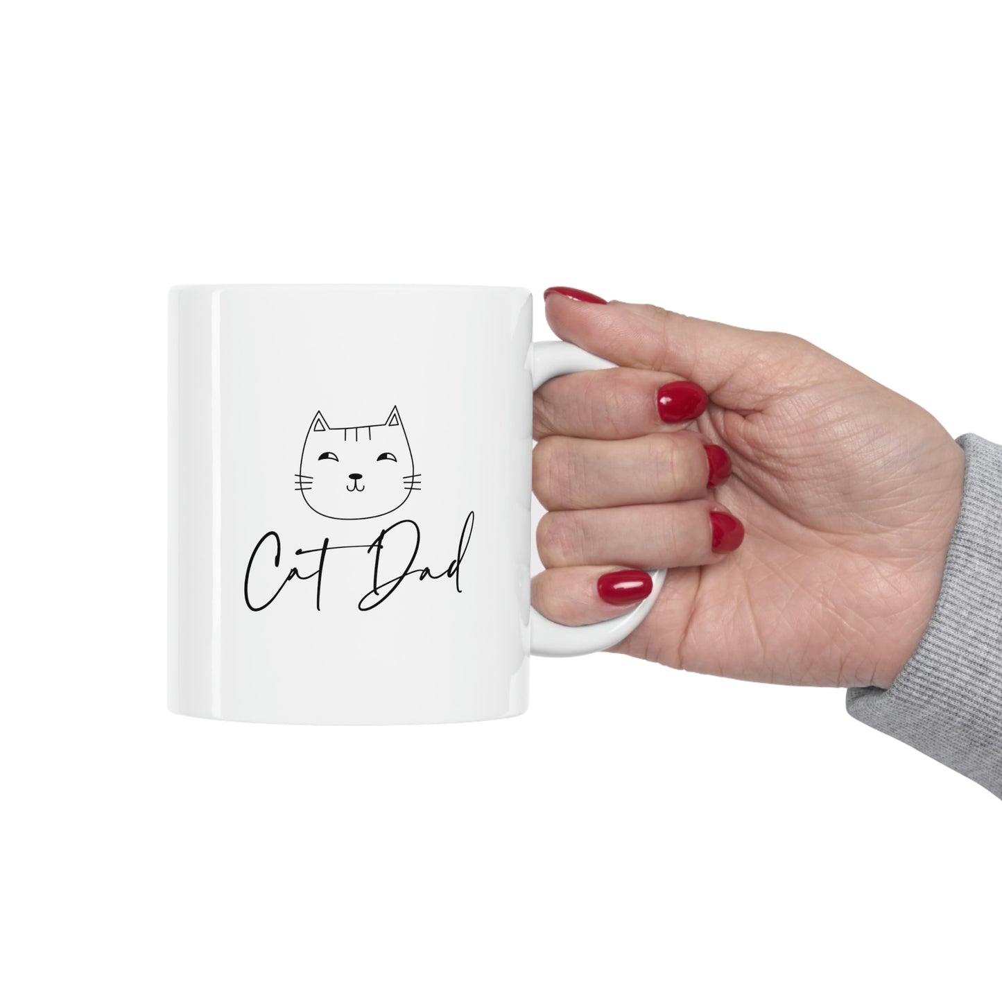 Cat Dad Cat Lover Ceramic Coffee Mug 11oz