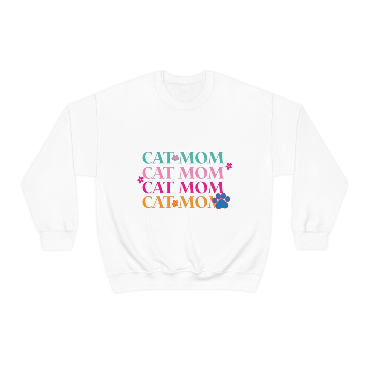 Cat Mom Unisex Heavy Blend™ Crewneck Sweatshirt