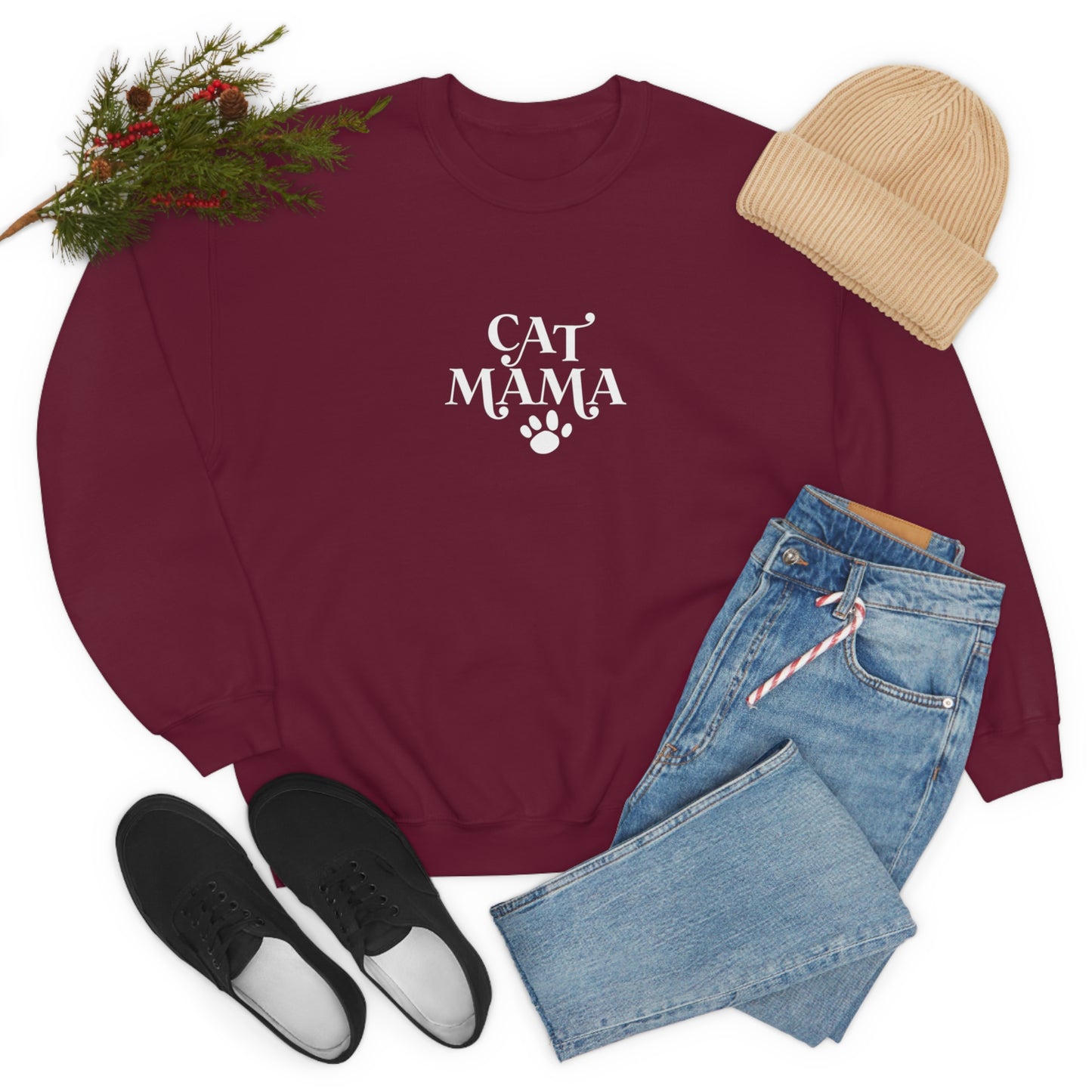 Cat Mama Unisex Heavy Blend™ Crewneck Sweatshirt