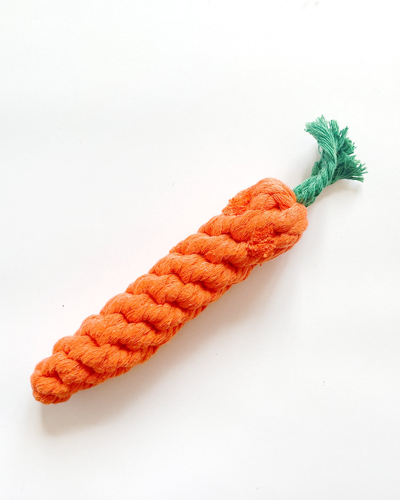 Dog Teething Toy - Cotton Braided Carrot