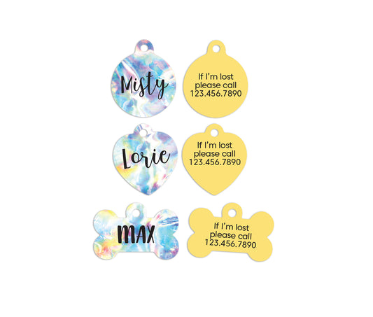 Customized Small Holographic Pet ID Tags - MintandJolie