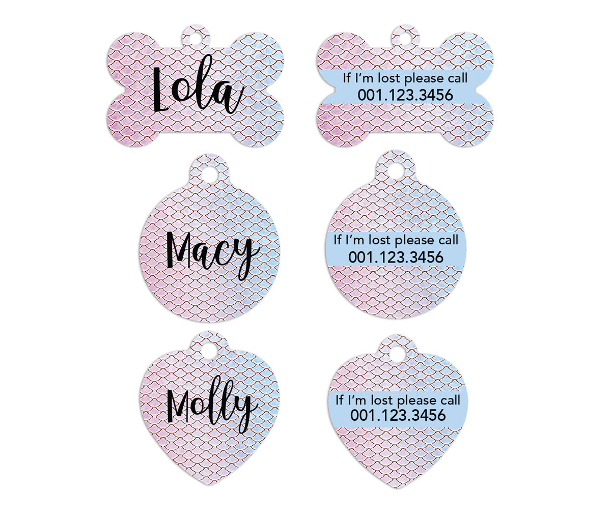 Mermaid Pet ID Tags