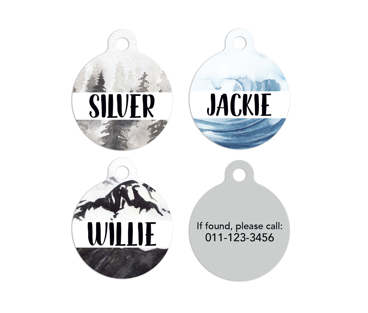 Customized Circle Nature Pet ID Tag