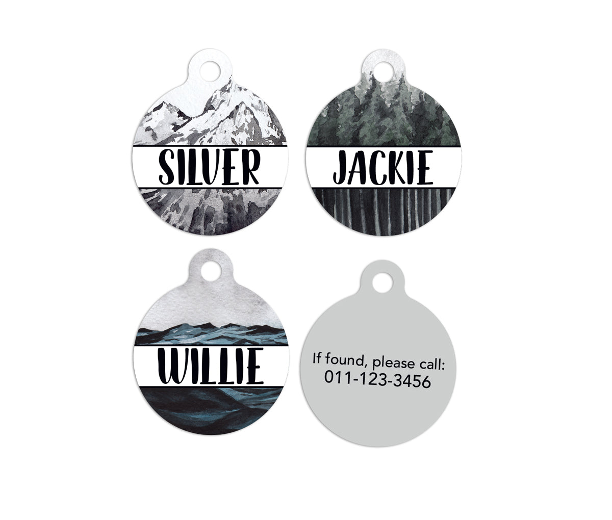 Customized Circle Nature Pet ID Tag