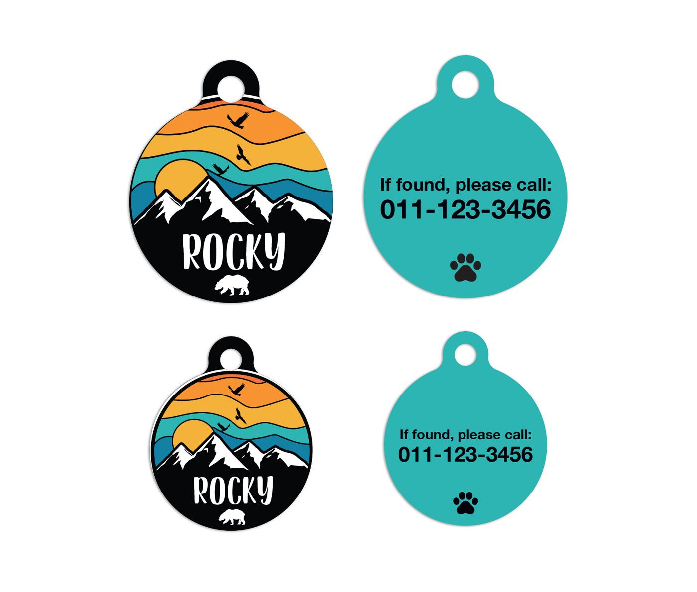 Customized Circle Camping Pet ID Tag