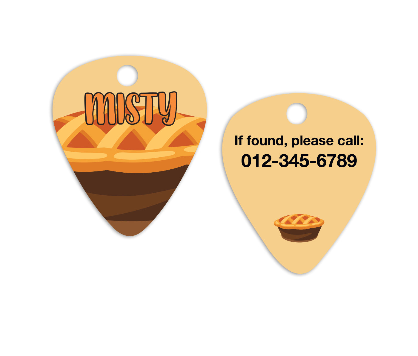 Fall Pie Slice Pet ID Tag