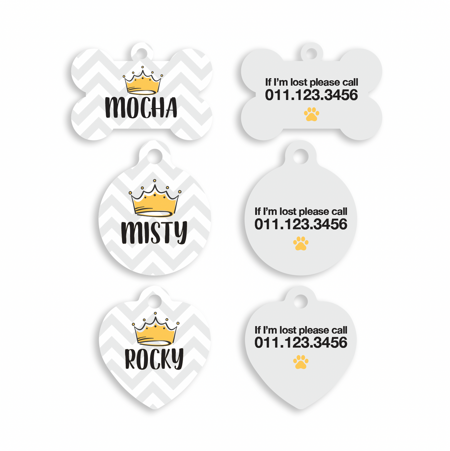 Crown Pet ID Tags