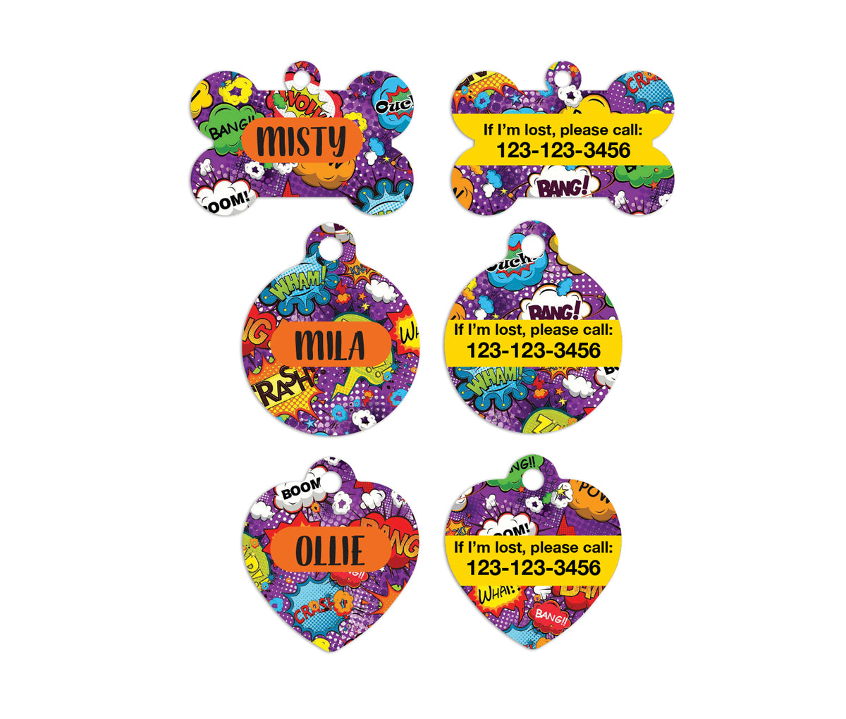 Pop Graphics Pet ID Tags