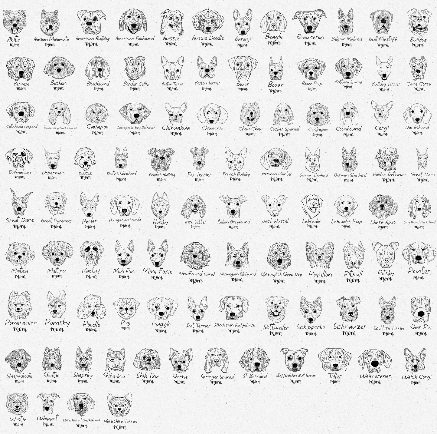 DOG BREED Pet ID Tags
