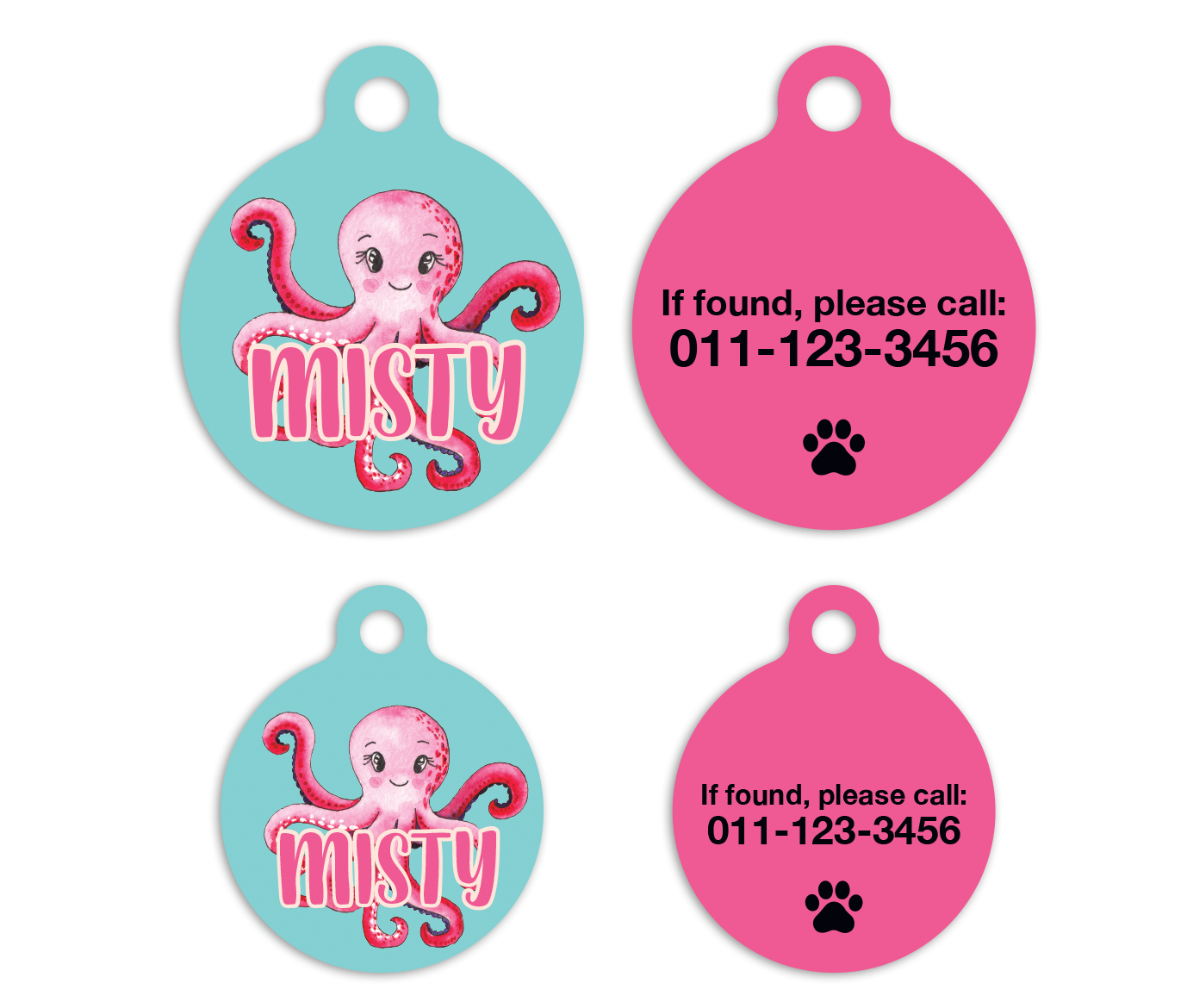 Sea Octopus Pet ID Tag