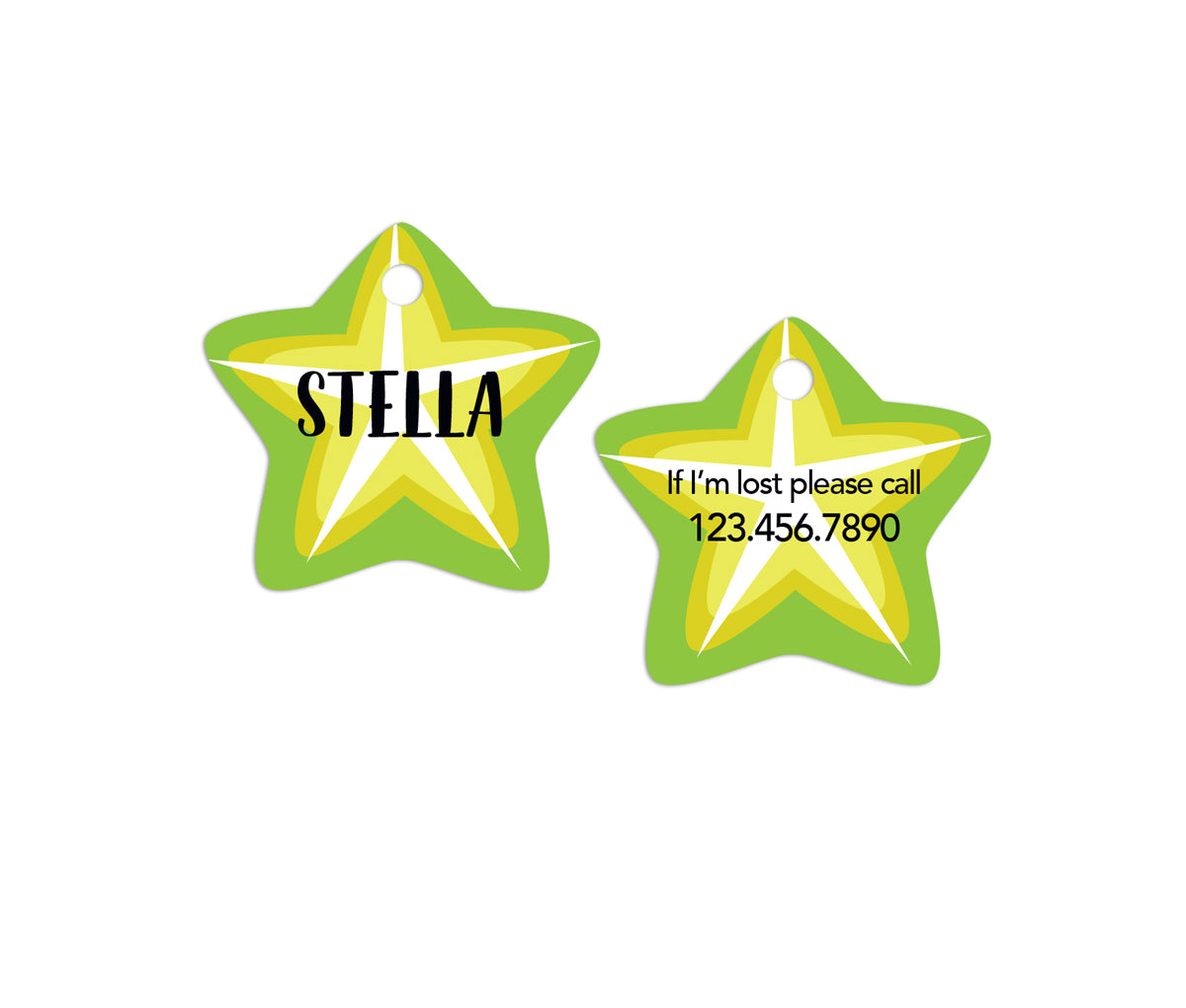 Star Fruit Pet ID Tag