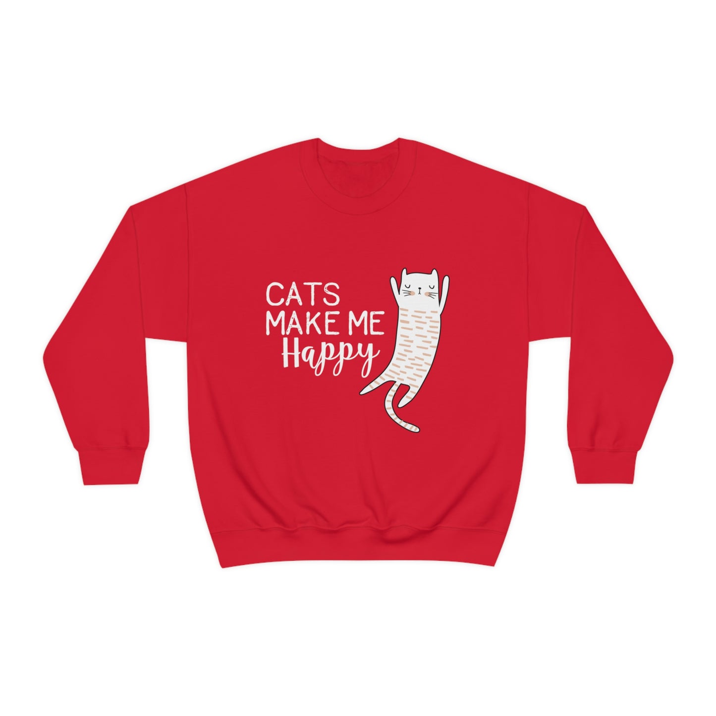 Cats Make Me Happy Unisex Heavy Blend™ Crewneck Sweatshirt