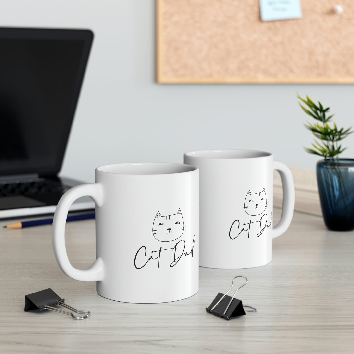 Cat Dad Cat Lover Ceramic Coffee Mug 11oz