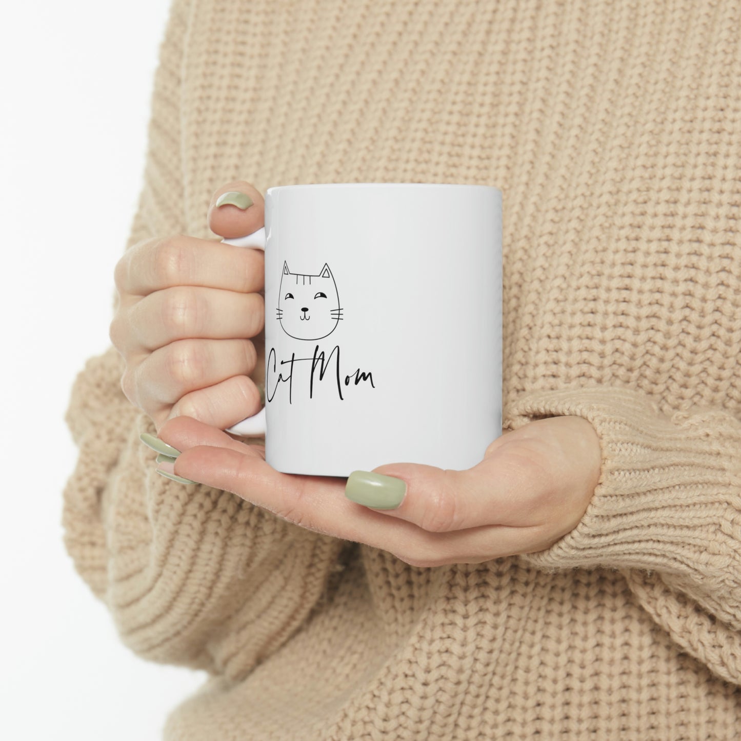 Cat Mom Cat Lover Ceramic Coffee Mug 11oz