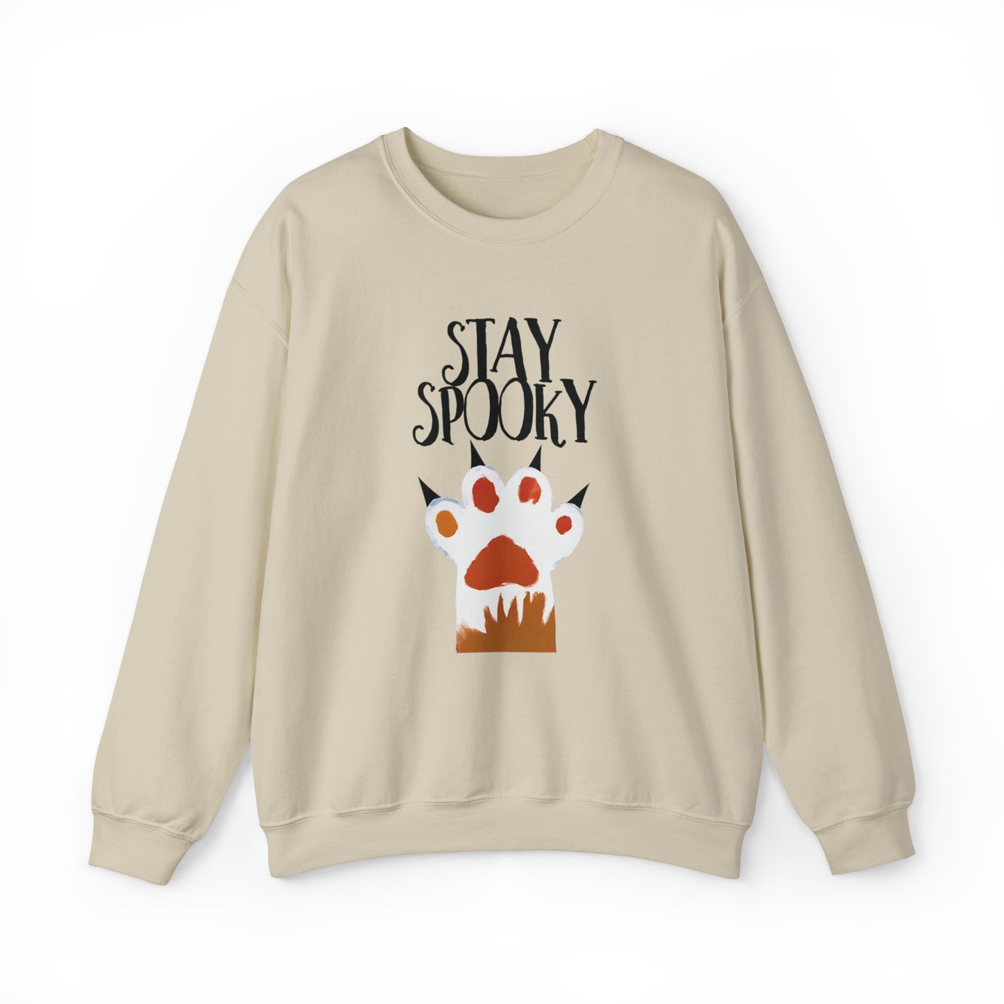 Halloween Paw Stay Spooky Sweatshirt Unisex for Fall