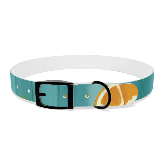 Watercolor Lemon Dog Collar - Stylish and Adjustable Pet Accessory