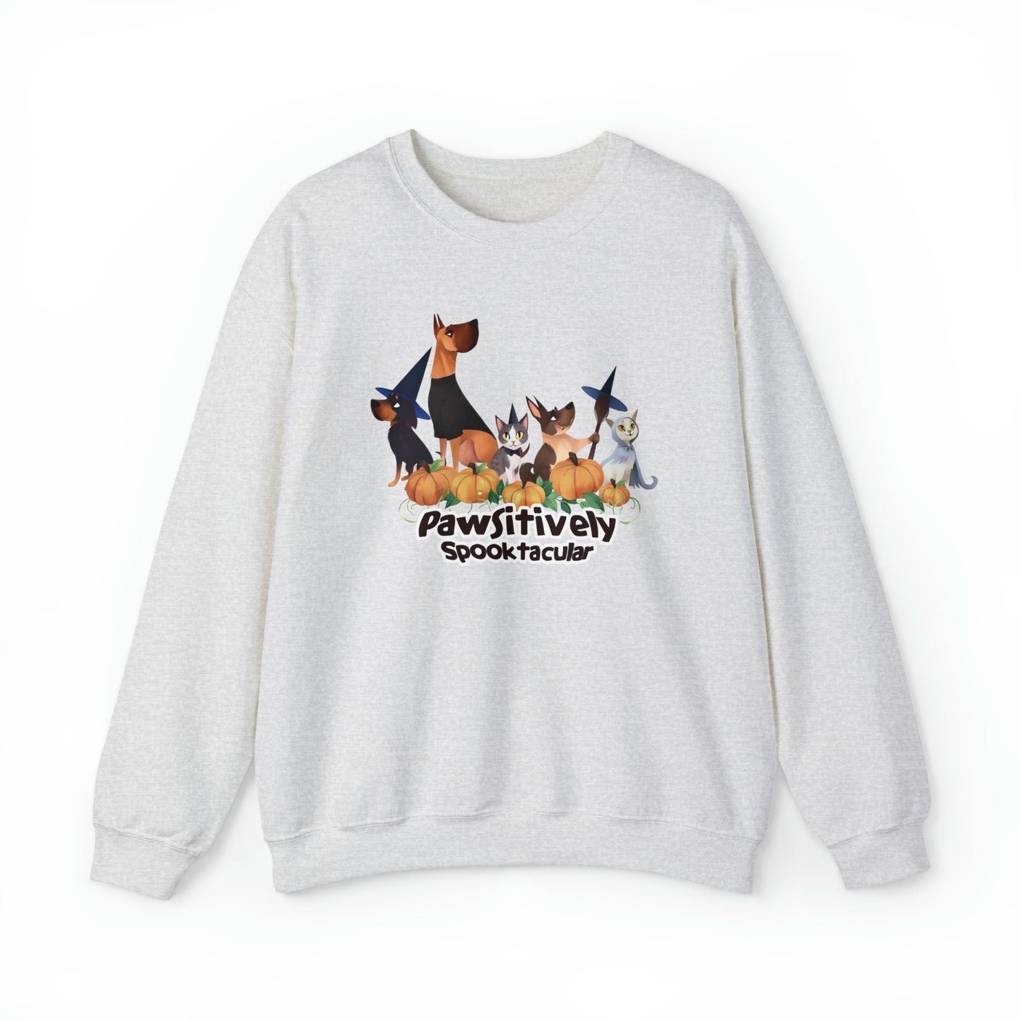 Pets in Halloween Costumes Unisex Crewneck Fall Sweater