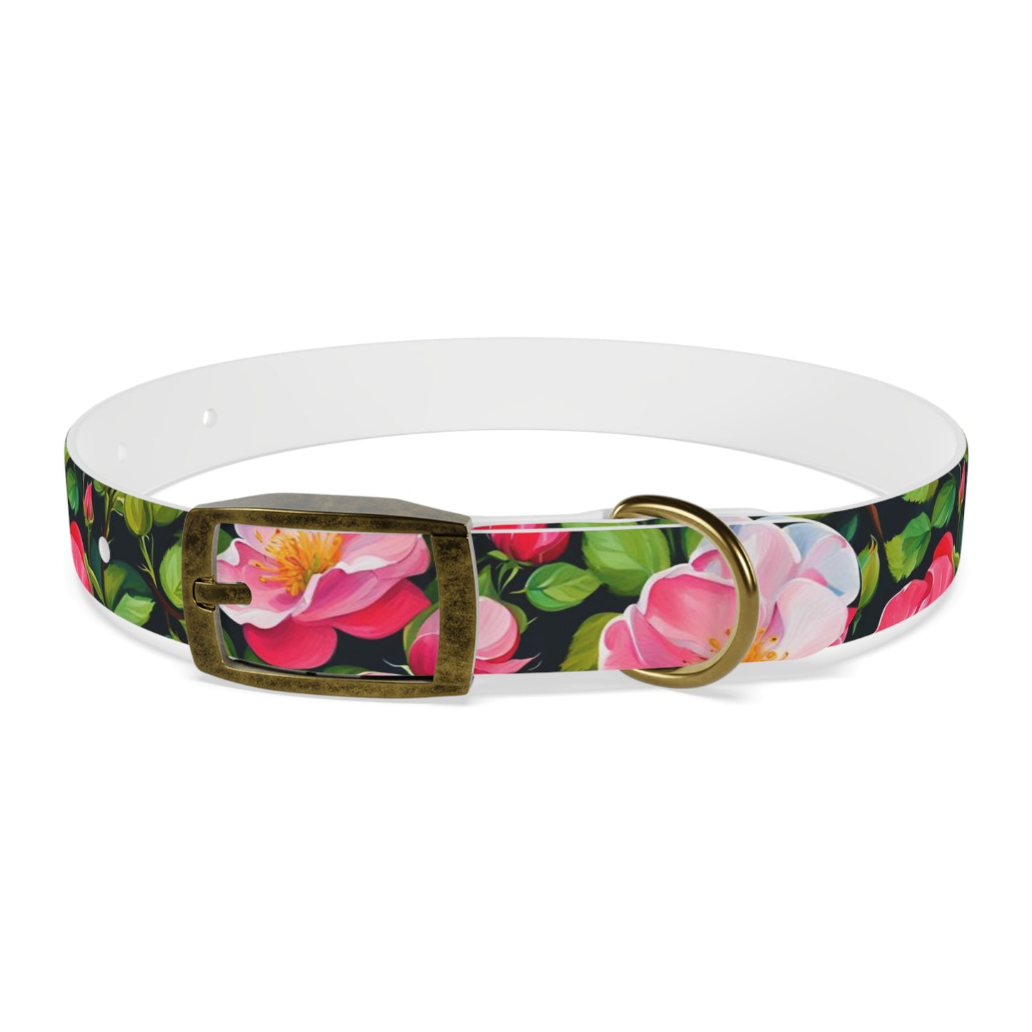 Durable Wild Roses Dog Collar Stylish and Sturdy Pet Accessories