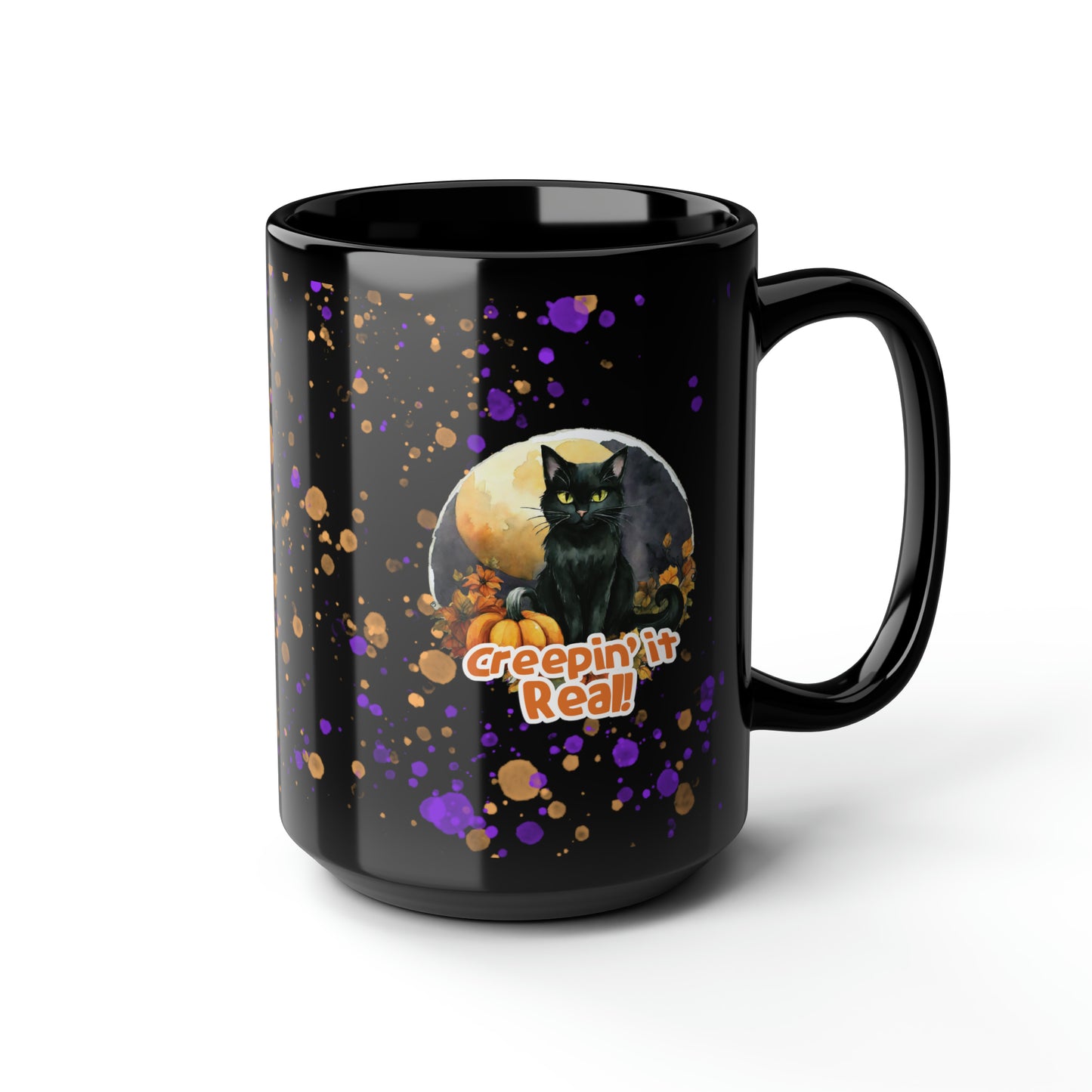 Witch's Familiar - Black Cat Halloween 15oz Mug