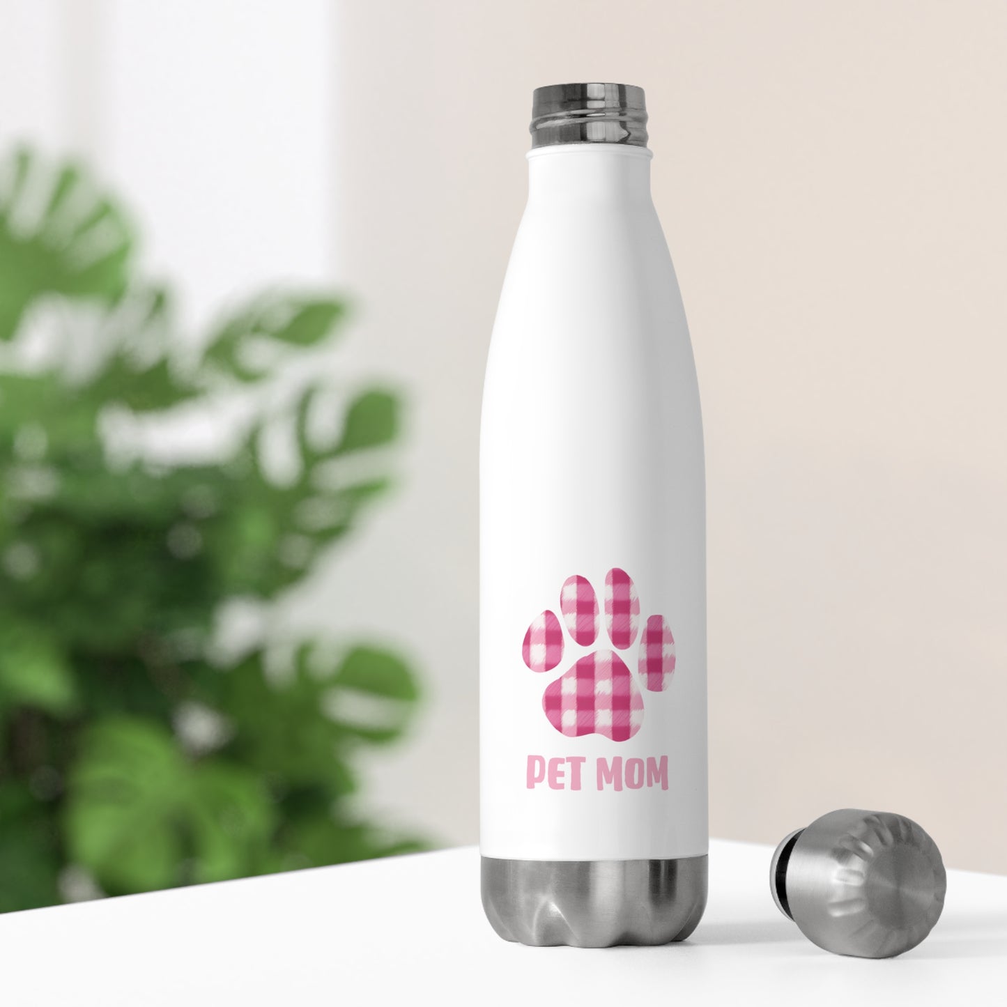 Paw Print Pet Mom Insulated Stainless Steel Bottle - 20oz