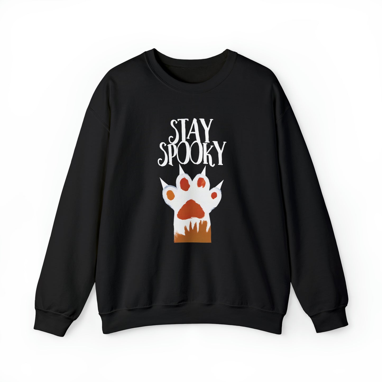 Halloween Paw Stay Spooky Sweatshirt Unisex for Fall