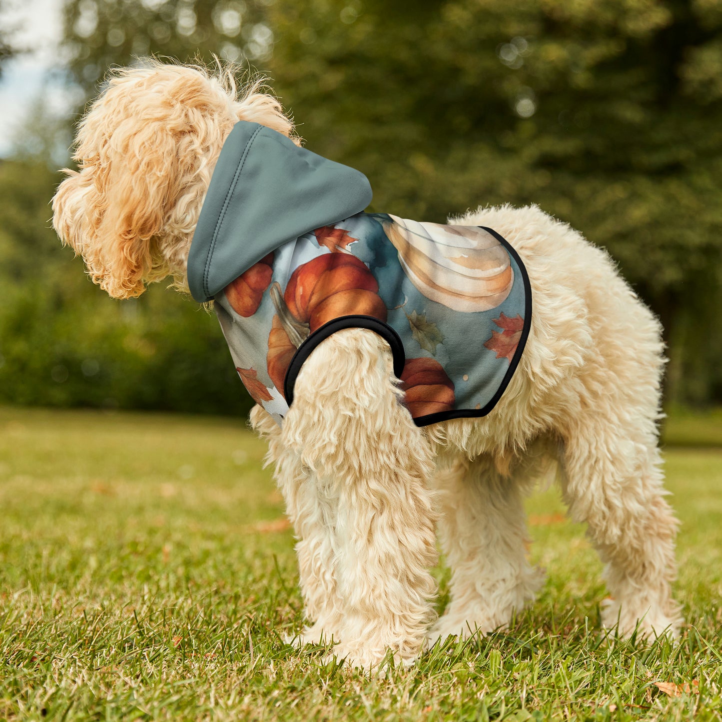 Fall Pumpkin Dog and Cat Hoodie Jacket - Cozy Pet Apparel for Autumn