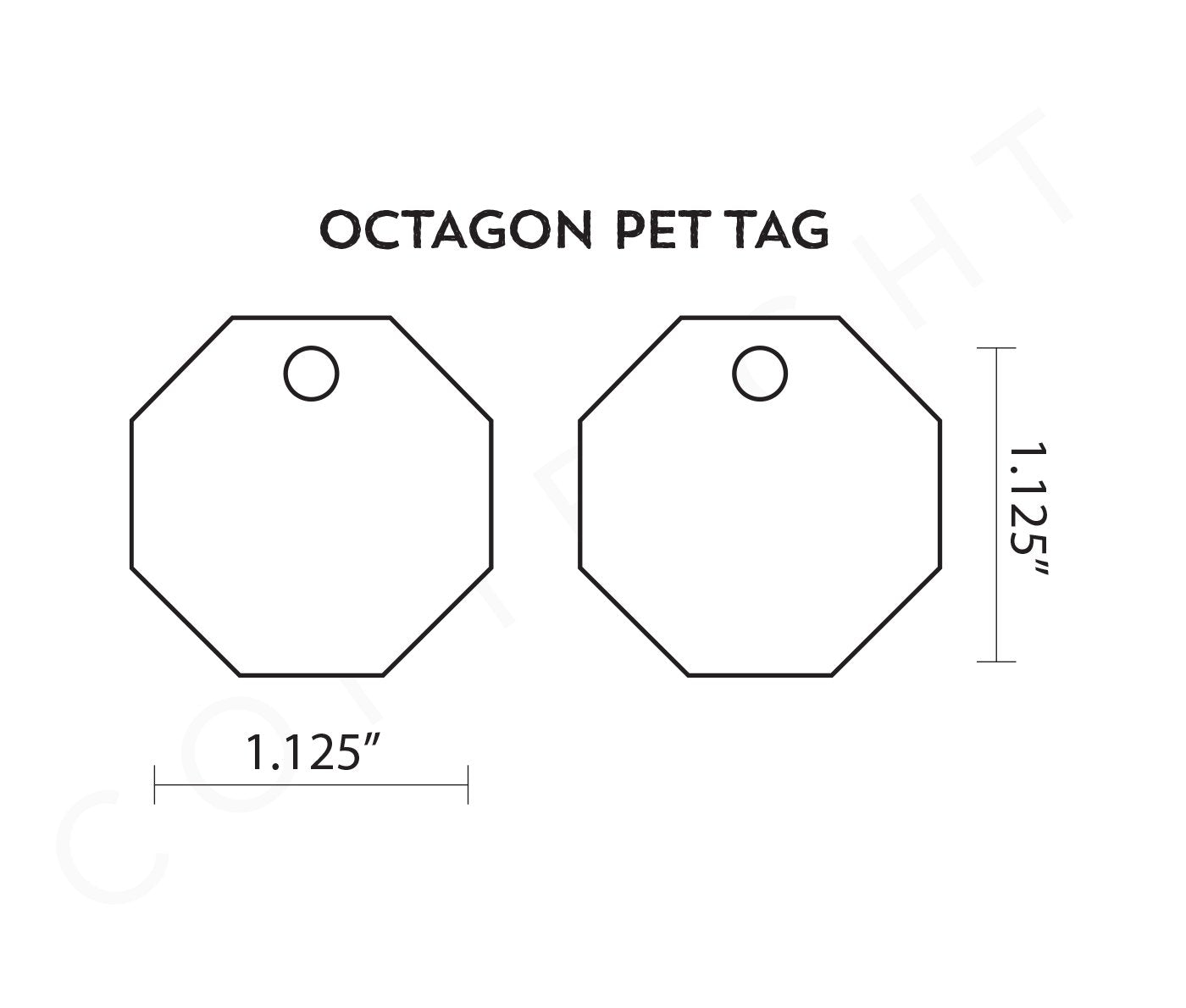 Nature Octagon Pet ID Tag
